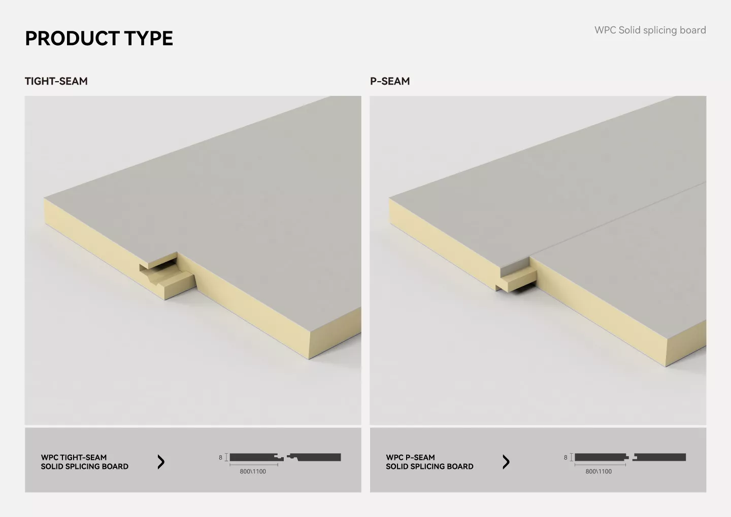 wpc solid splicing board