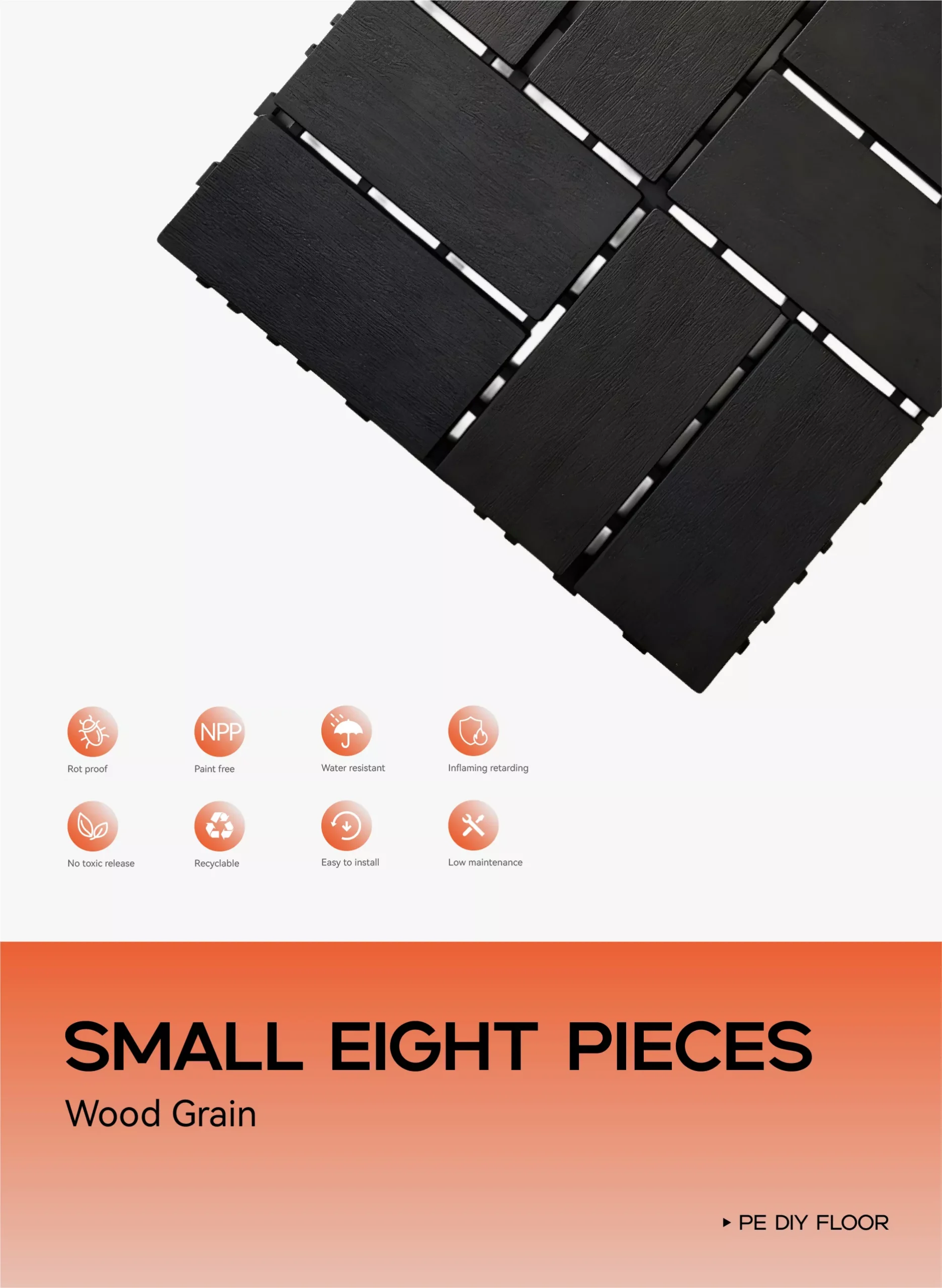 small eight pieces wood grain