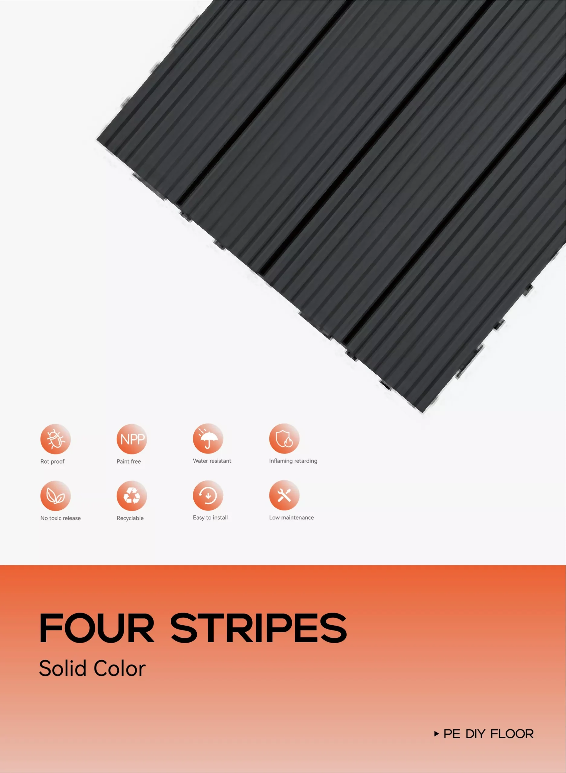 four stripes solid color