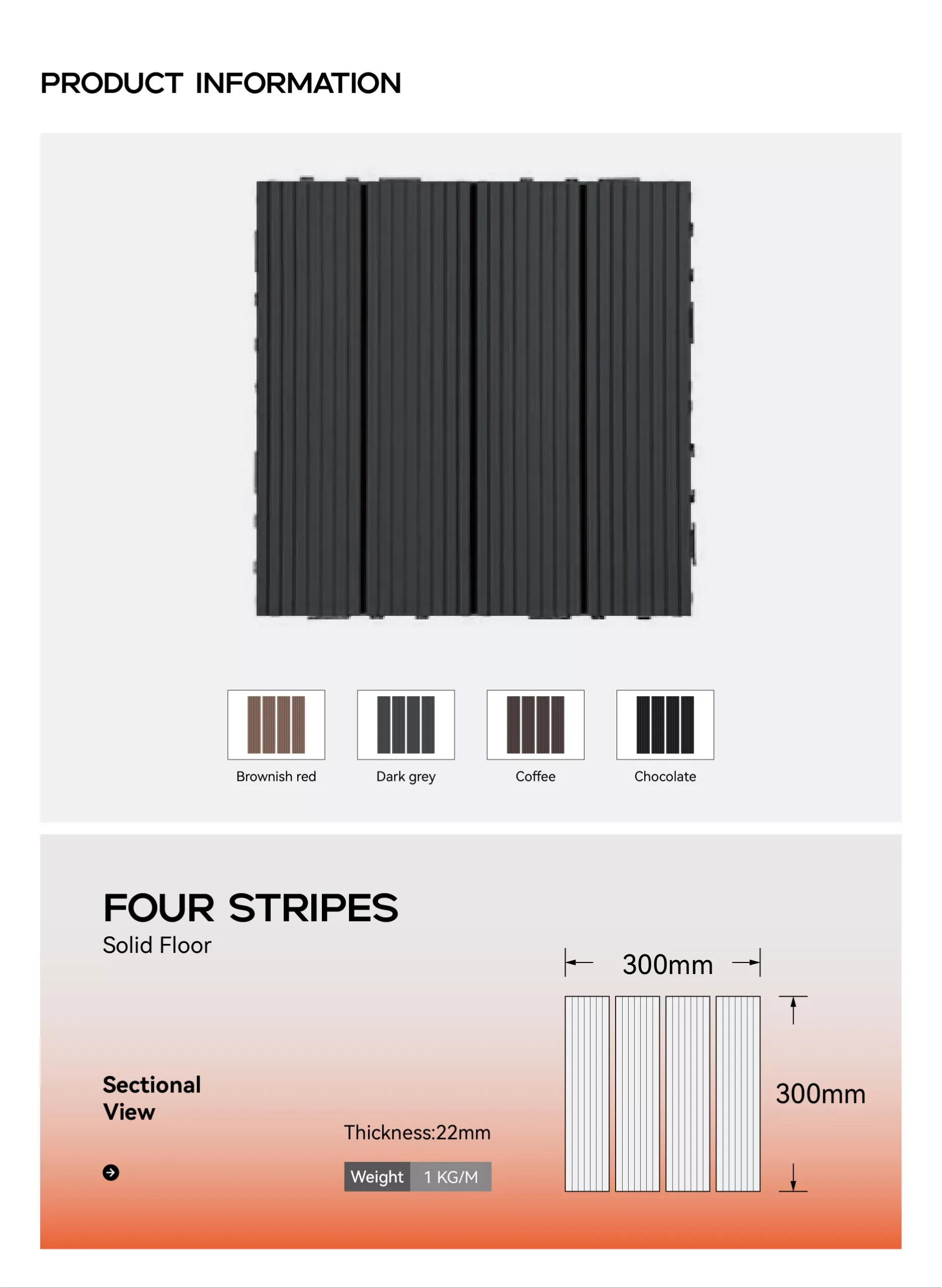 four stripes solid color