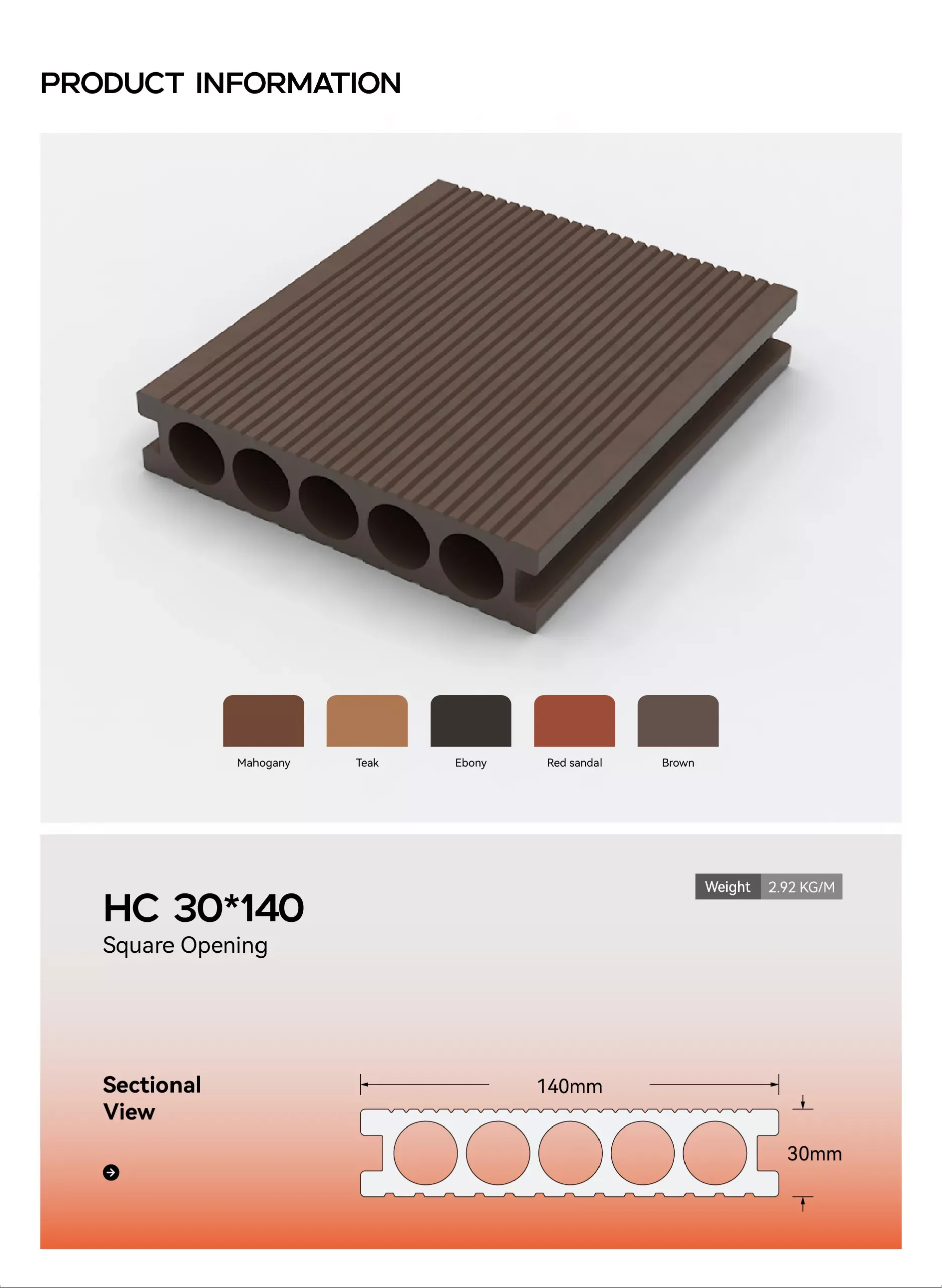 hc 30*140 round mouth