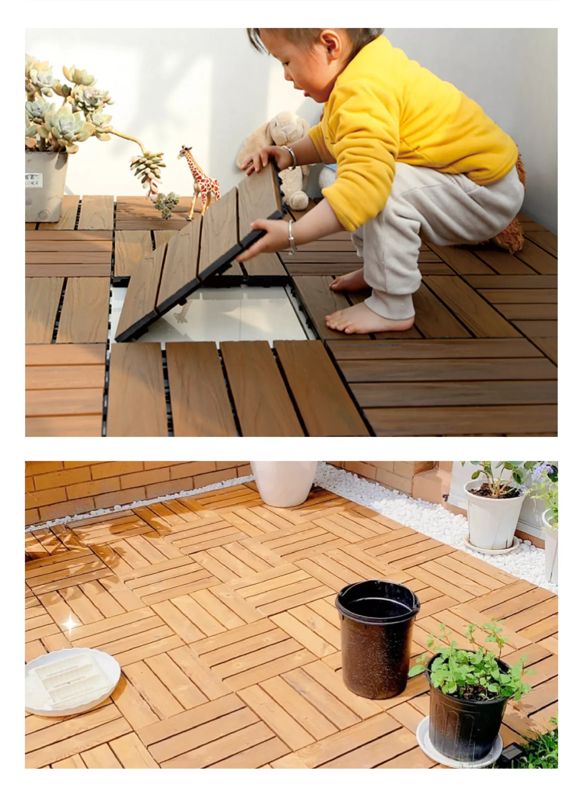 small eight pieces wood grain